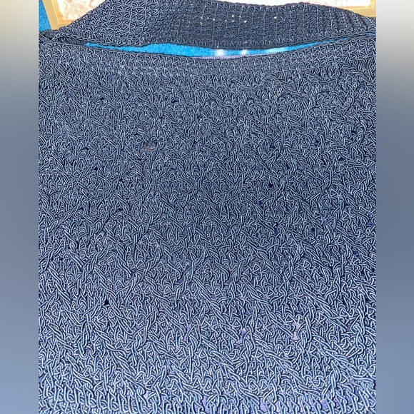 Vintage Nylon Knit Navy Blue Purse with attached change purse - Picture 4 of 13